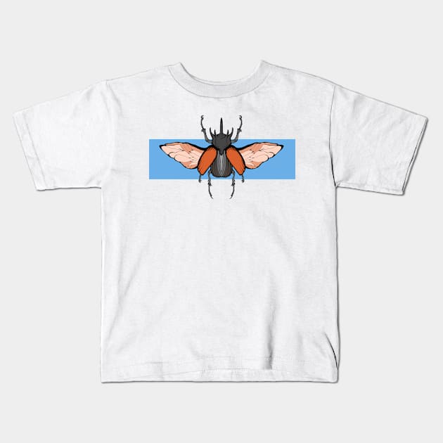 Rhino Beetle Kids T-Shirt by Z1